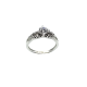  White gold ring K14 single stone