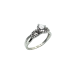  White gold ring K14 single stone