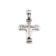 Σταυρός λευκόχρυσος Κ14 με λευκά ζιργκόν